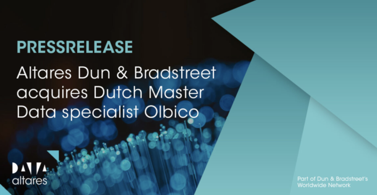 Altares Dun & Bradstreet versterkt marktpositie met overname master data specialist Olbico