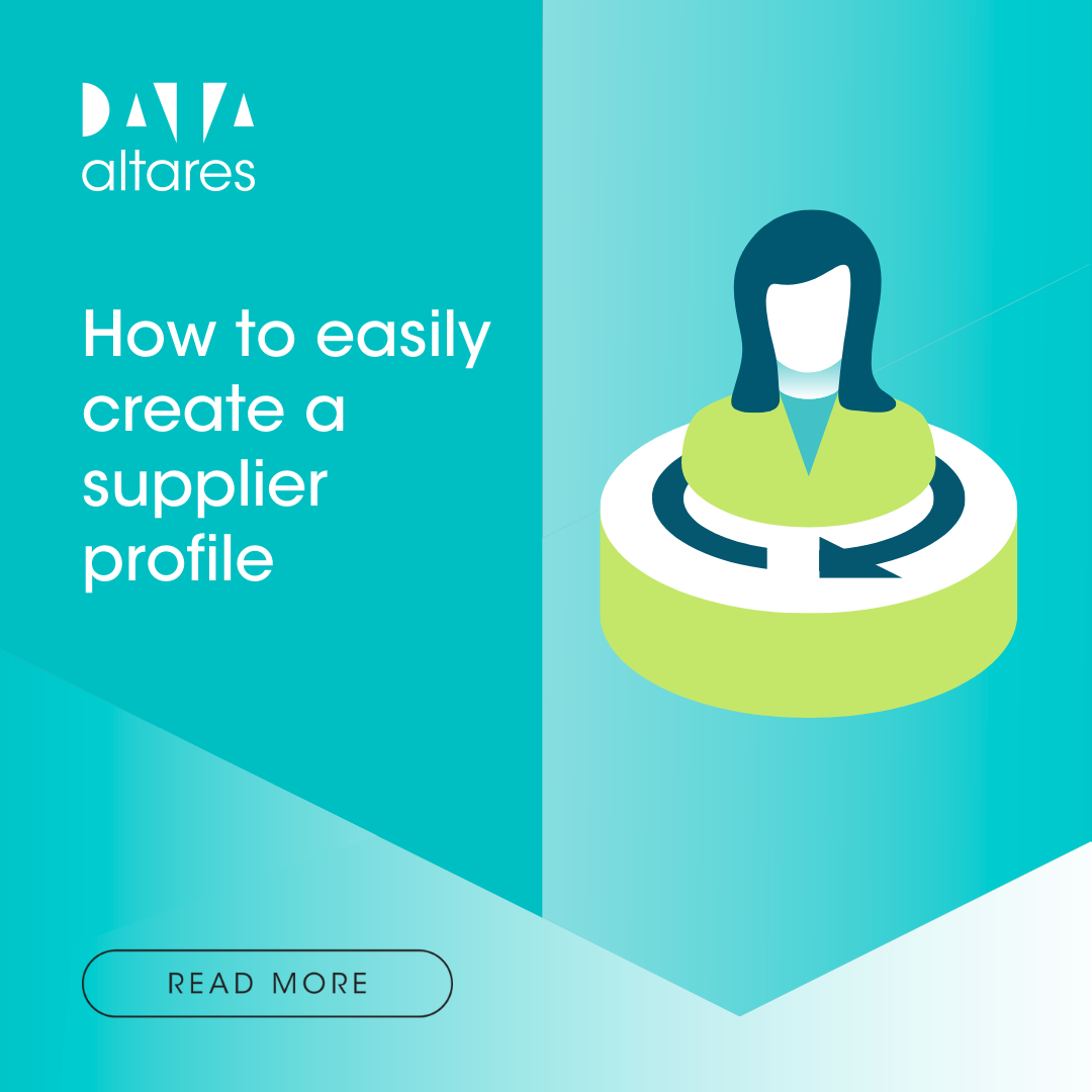 How to easily put together a supplier profile Altares