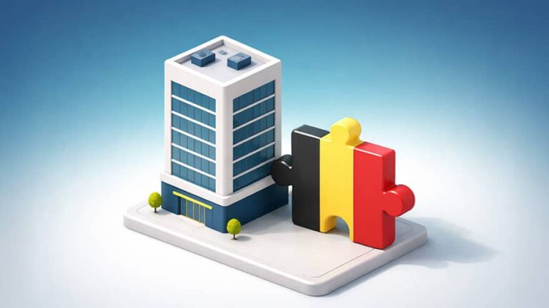 Belgian flag company building